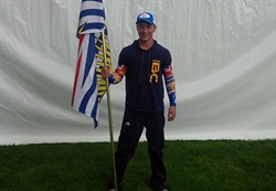 Flag Bearer Alex Brent is excited to get paddling